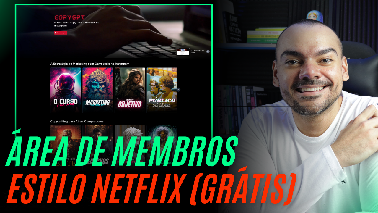 area de membros estilo netflix gratis